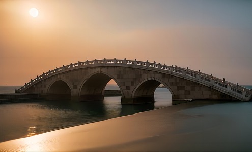 bridge arch bridge ancient bridge 3d model