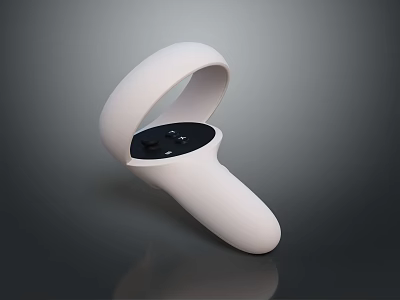 Modern White Wireless Handheld Game Controller Entertainment Device With Ergonomic Design 3d model