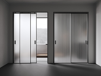 Modern sliding door 3d model