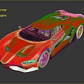 Futuristic Pink Supercar With Sleek Aerodynamic Design And Modern Sporty Exterior Features