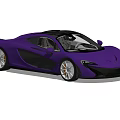 Vibrant Purple Sports Car With Sleek Aerodynamic Design And Silver Alloy Wheels