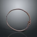 Metallic Braided Headband With Circular Shape And Knot Detail For Fashion Accessories