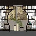 New Chinese-style Antique Rack Storage Rack Partition 3d model