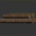 Several Brown Wooden Sticks With Textured Surface And Smooth Finish On Dark Background