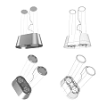 Sleek Modern Kitchen Appliances With Silver Metallic Design And Hanging Installation For Home Use