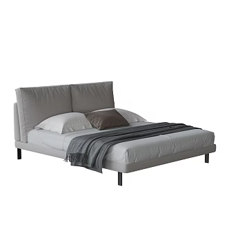 Modern Double Bed 3d model