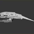 Futuristic Silver Flying Vehicle With Streamlined Design And Dual Rotors