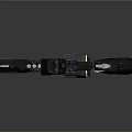 Black Revolver with Mounted Scope and Tactical Light in Modern Firearm Design