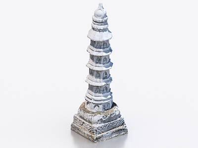 Treasure Belt Bridge Stone Pagoda Buddha Pagoda Stone Pagoda Ancient Building 3d model