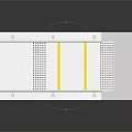 White Staircase Ramp Design With Handrails Yellow Warning Strips And Non Slip Treads