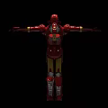 Detailed Iron Man Action Figure With Red And Gold Armor And Chest Reactor