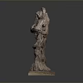 Mythical Tree Creature And Character Wooden Sculpture With Humanoid Form And Twisted Branches