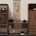 Chinese-style Antique Rack Storage Rack Decorative Rack Sideboard Decorative Cabinet 3d model