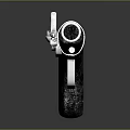 Vintage Metal Pistol Sculpture With Intricate Carving Details And Craftsmanship