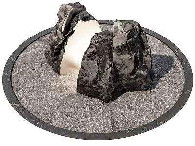 New Chinese Modern Stone Ornaments Outdoor Stone Landscape Lights Floor Lawn Lights Stone Rock Lawn Lights Outdoor Lights 3d model