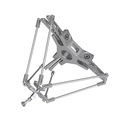 Mechanical Metal Frame Structure with Multiple Rods and Connectors for Industrial Use 3d model