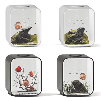 Modern small aquarium 3d model