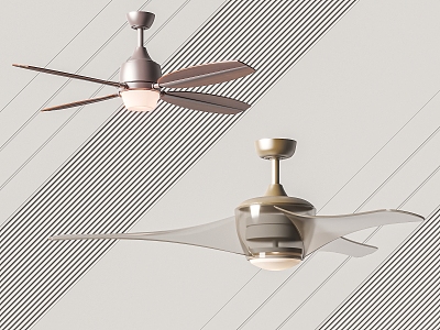 Modern ceiling fan lamp fan chandelier 3d model