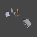 Low Poly Animal Game Movie Characters With Various Species 3D Models Design