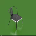 Sturdy Metal Leisure Chair With Green Background And Modern Sleek Design