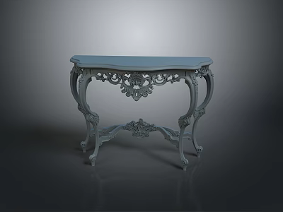 Elegant Classical Dining Table With Intricate Carved Legs And Ornate Design 3d model