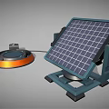 Practical Solar Powered Daily Use Appliance With Circular Device And Solar Panel Base 3d model