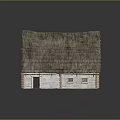 Traditional Small House With Thatched Roof White Walls And Small Windows