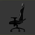 Black And White TT Gaming Chair With High Backrest And Armrests
