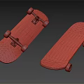 Stylish Skateboard Sports Equipment With Retro And Modern Graphic Design Patterns