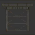 Sturdy Industrial Metal Platform With Square Top And Crossed Frame Structure