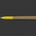 Yellow And Copper Writing Pen With Silver Tip And Metal Body For Daily Use