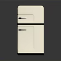 Vintage Style White Refrigerator Freezer With Drawer Design And Sleek Exterior