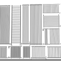Various Modern Radiators with Different Stylish Designs and White Finish Options 3d model