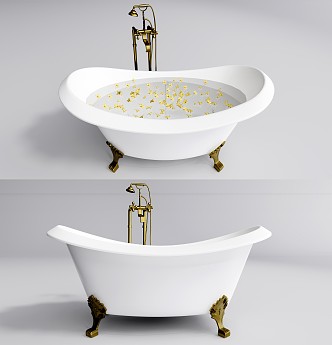 European-style bathtub sitting bathtub faucet 3d model