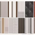 Various Modern Background Wall Designs With Different Textures And Color Options 3d model