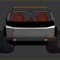 Smart Machine Futuristic Truck With Red Seats Open Bed And Modern Design