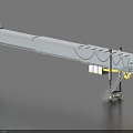 Modern Airport Jet Bridge Structure With Support Column And Staircase Access 3d model