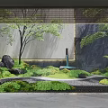 Modern Lower Courtyard Garden 3d model