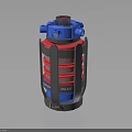 Tactical AR15-7 Device With Blue Top Red Black Frame And Grid Structure