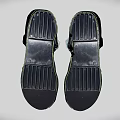 Black Sandals with Yellow Accents Adjustable Straps Sporty Design Comfortable Fit