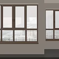 Modern Interior Design With Wooden Frame Casement Windows And Clear Glass