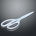 White Ergonomic Handle Household Scissors Essential Tool For Daily Cutting Tasks 3d model