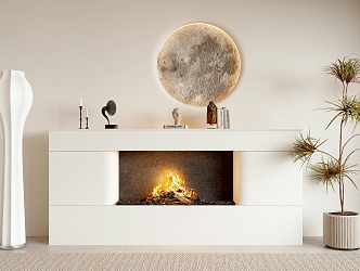 Modern Fireplace 3d model