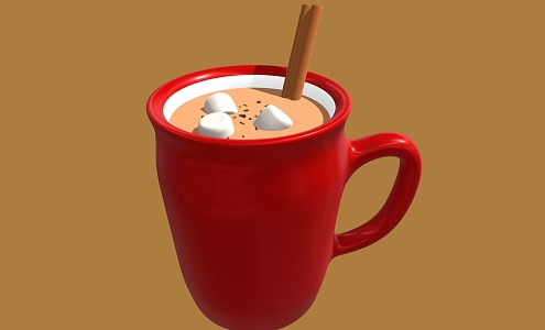 Modern Drink Hot Chocolate 3d model