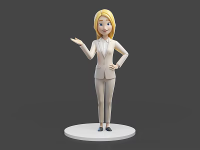 Role Professional Workplace Beauty Cartoon Image Animation Role Cartoon Role Movie and TV Role Hand-held Silhouette Wear Fashion 3d model