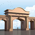 European-style gate 3d model