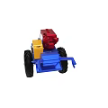 Agricultural Machinery Featuring Blue Frame Red Engine Yellow Component And Large Tire