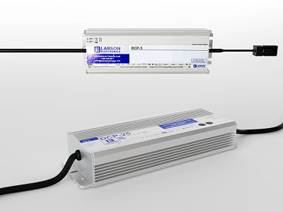 Mean Well Power Supplies With Metal Case And Connected Cables 3d model