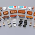 Casual Sofa Set Collection With Various Styles Matching Coffee Tables And Chairs