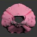 Cute Pink Spaghetti Strap Dress With Flower Decorations And Flared Skirt